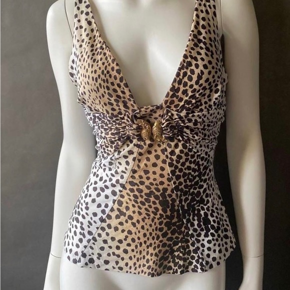 Roberto Cavalli Tops - Vintage Roberto Cavalli Cheetah Print Top